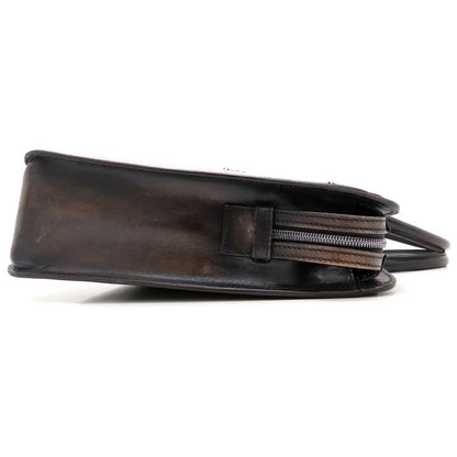 Berluti ベルルッティ ビジネスバッグ ブリーフケース レザー ダークブラウン メンズ/353317【中古】