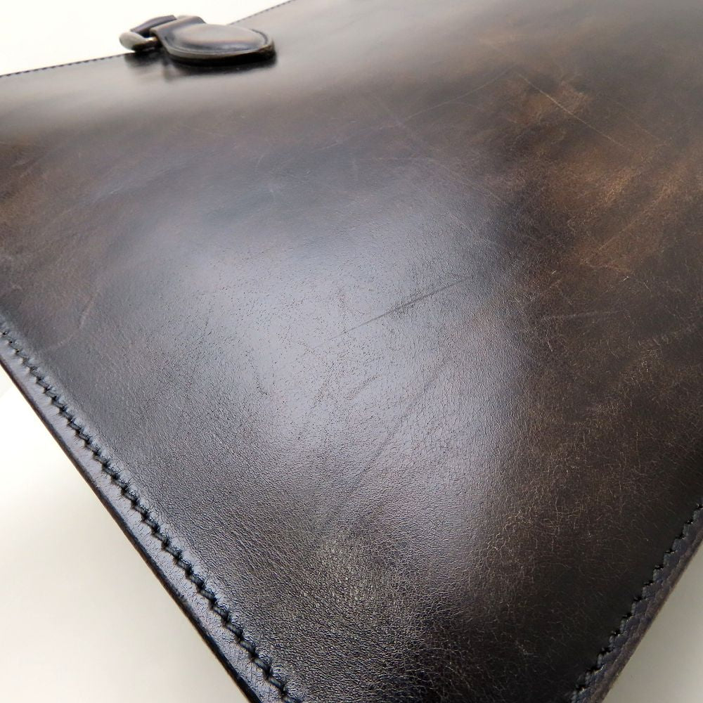 Berluti ベルルッティ ビジネスバッグ ブリーフケース レザー ダークブラウン メンズ/353317【中古】