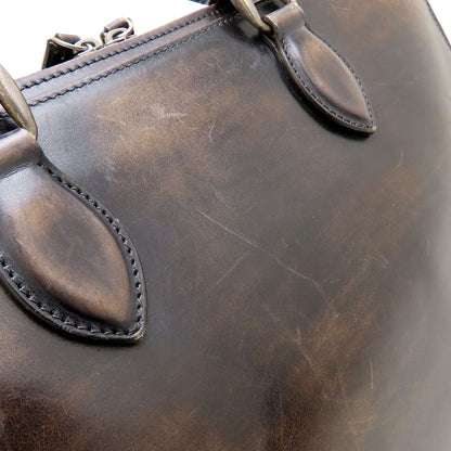 Berluti ベルルッティ ビジネスバッグ ブリーフケース レザー ダークブラウン メンズ/353317【中古】