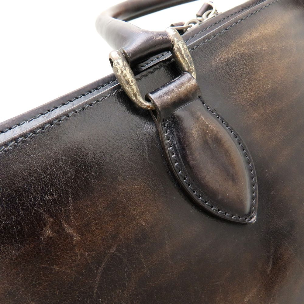 Berluti ベルルッティ ビジネスバッグ ブリーフケース レザー ダークブラウン メンズ/353317【中古】