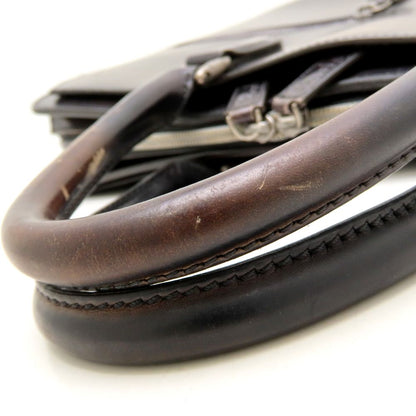 Berluti ベルルッティ ビジネスバッグ ブリーフケース レザー ダークブラウン メンズ/353317【中古】