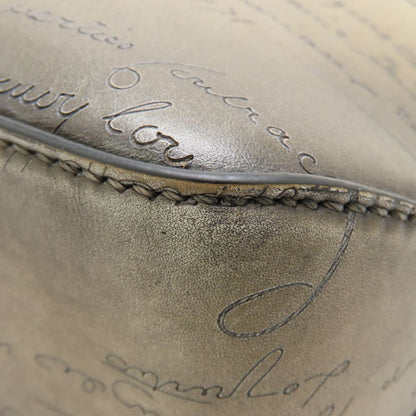 Berluti ベルルッティ トゥジュール ガリバー メッセンジャー ハンドバッグ カリグラフィ スクリットレザー Sandstorm カーキ系 レディース/353318【中古】
