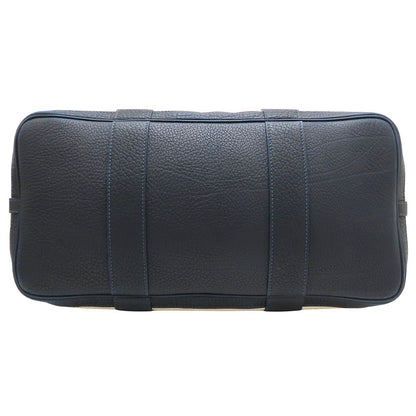 HERMES エルメス プティットサンチュールMM トートバッグ □K刻印 2007年 トワルアッシュxレザー アイボリー ネイビー レディース/353321【中古】