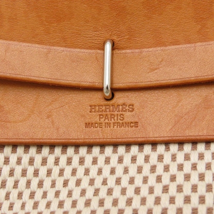 HERMES エルメス エールバッグTPM ショルダーバッグ トワルGMxレザー ブラック ナチュラル レディース/353322【中古】