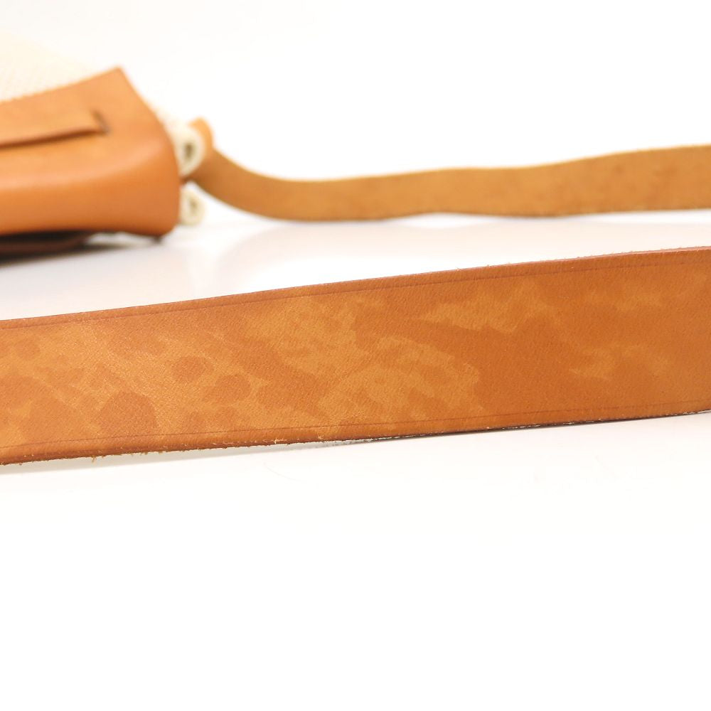 HERMES エルメス エールバッグTPM ショルダーバッグ トワルGMxレザー ブラック ナチュラル レディース/353322【中古】
