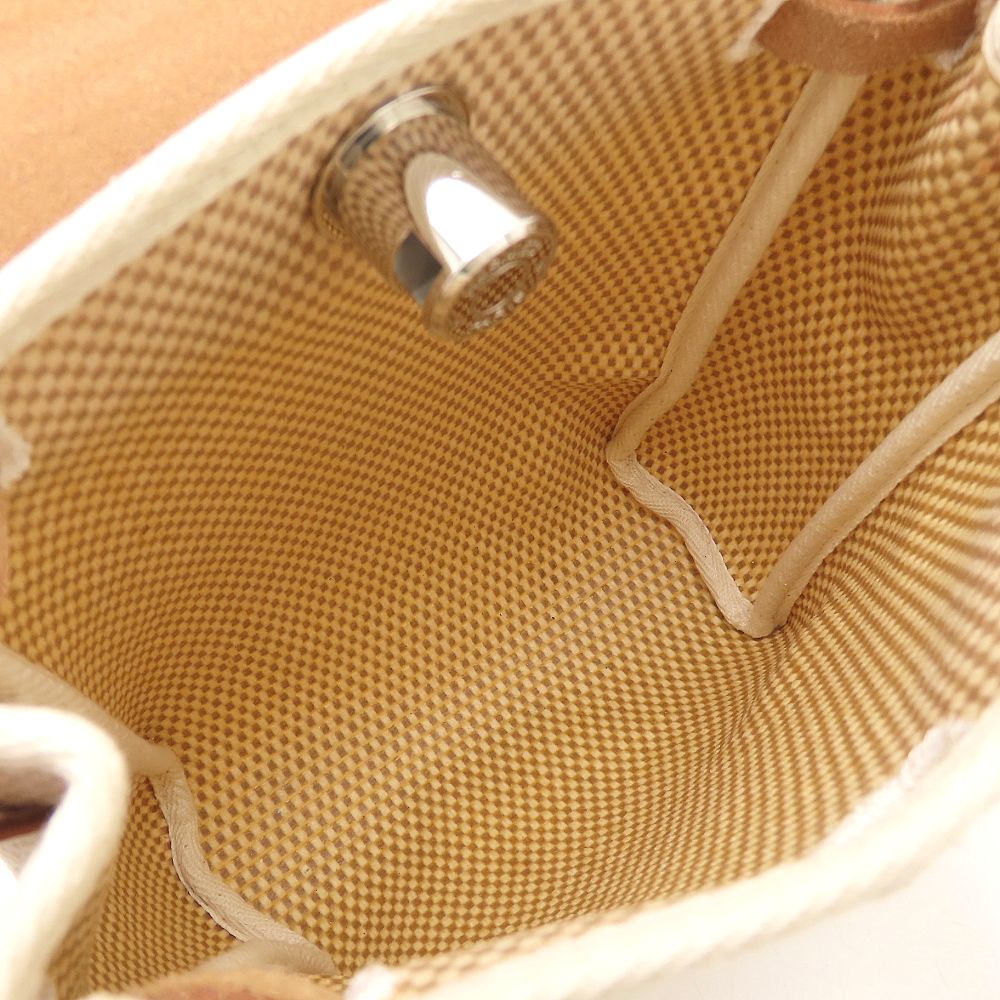 HERMES エルメス エールバッグTPM ショルダーバッグ トワルGMxレザー ブラック ナチュラル レディース/353322【中古】