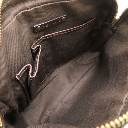 CELINE セリーヌ ショルダーバッグ マカダム柄 ヴィンテージ キャンバスx型押しレザー ブラウン レディース/353323【中古】
