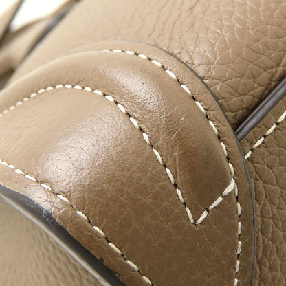 CELINE セリーヌ ラゲージナノショッパー 189243DRU.09SO ハンドバッグ 2Way レザー スリ グレージュ系 レディース/353325【中古】