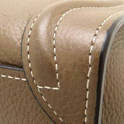 CELINE セリーヌ ラゲージナノショッパー 189243DRU.09SO ハンドバッグ 2Way レザー スリ グレージュ系 レディース/353325【中古】