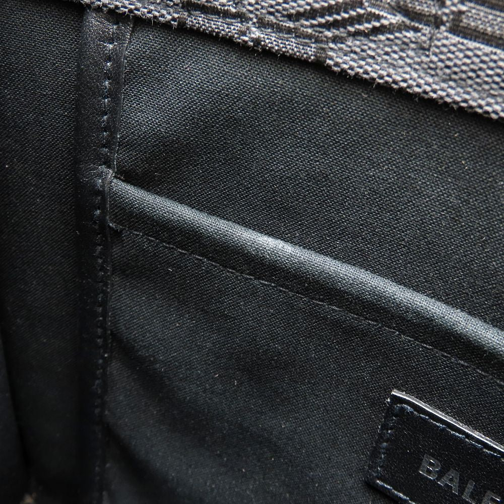BALENCIAGA バレンシアガ ハードウェア 714187 トートバッグ キャンバスxレザー ブラック レディース/353326【中古】