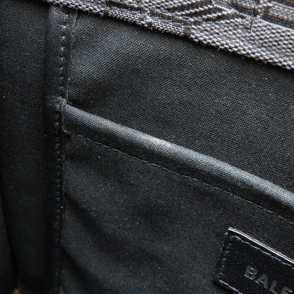 BALENCIAGA バレンシアガ ハードウェア 714187 トートバッグ キャンバスxレザー ブラック レディース/353326【中古】