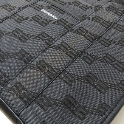 BALENCIAGA バレンシアガ ハードウェア 714187 トートバッグ キャンバスxレザー ブラック レディース/353326【中古】