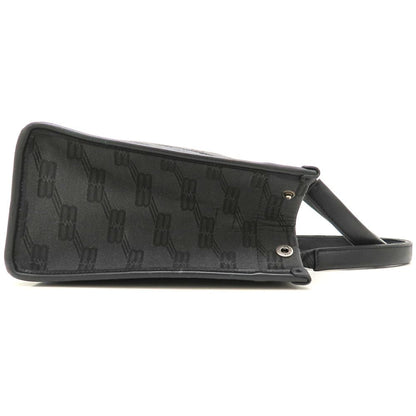 BALENCIAGA バレンシアガ ハードウェア 714187 トートバッグ キャンバスxレザー ブラック レディース/353326【中古】