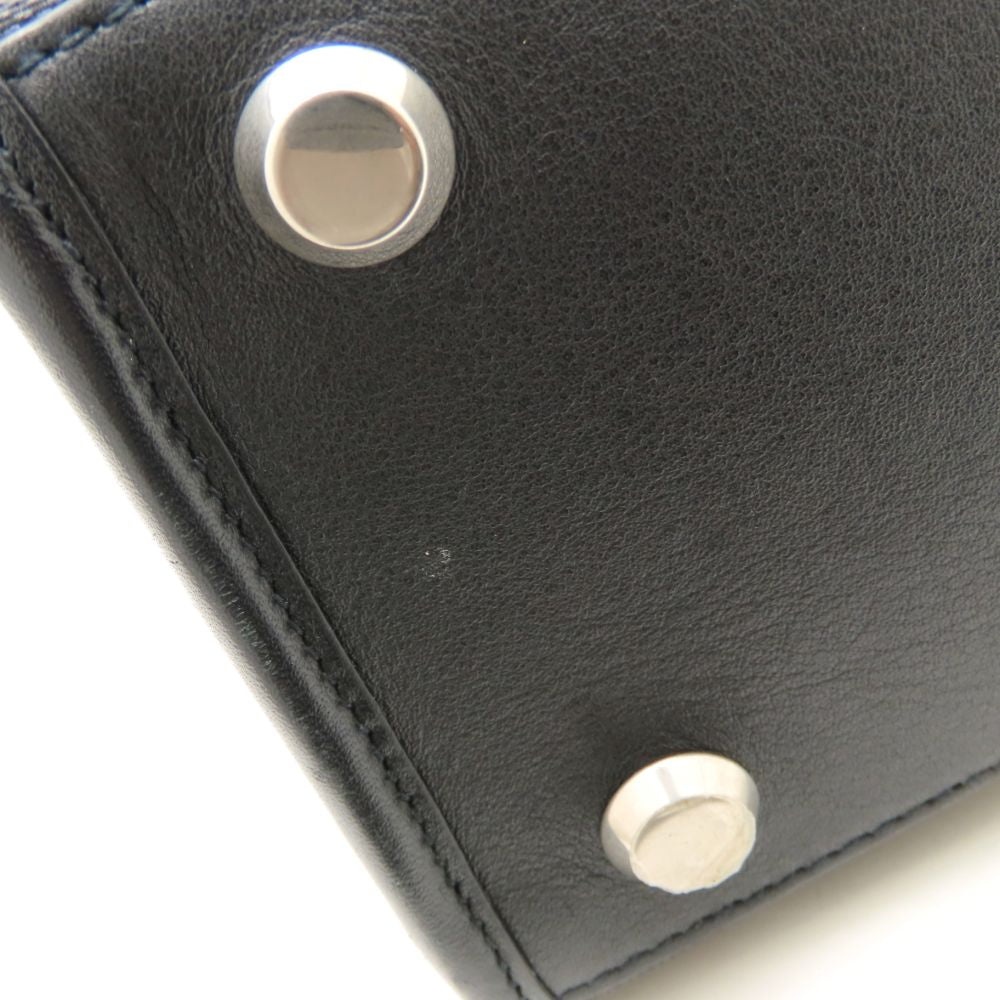 BALENCIAGA バレンシアガ ハードウェア 714187 トートバッグ キャンバスxレザー ブラック レディース/353326【中古】