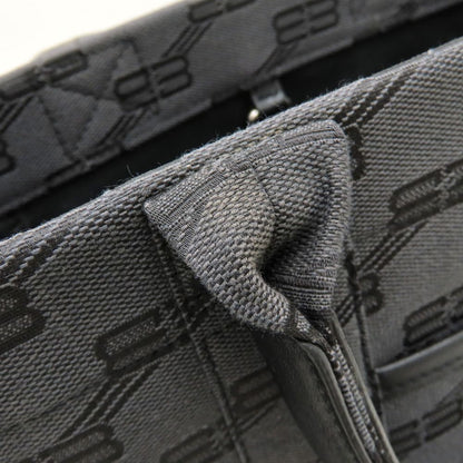 BALENCIAGA バレンシアガ ハードウェア 714187 トートバッグ キャンバスxレザー ブラック レディース/353326【中古】