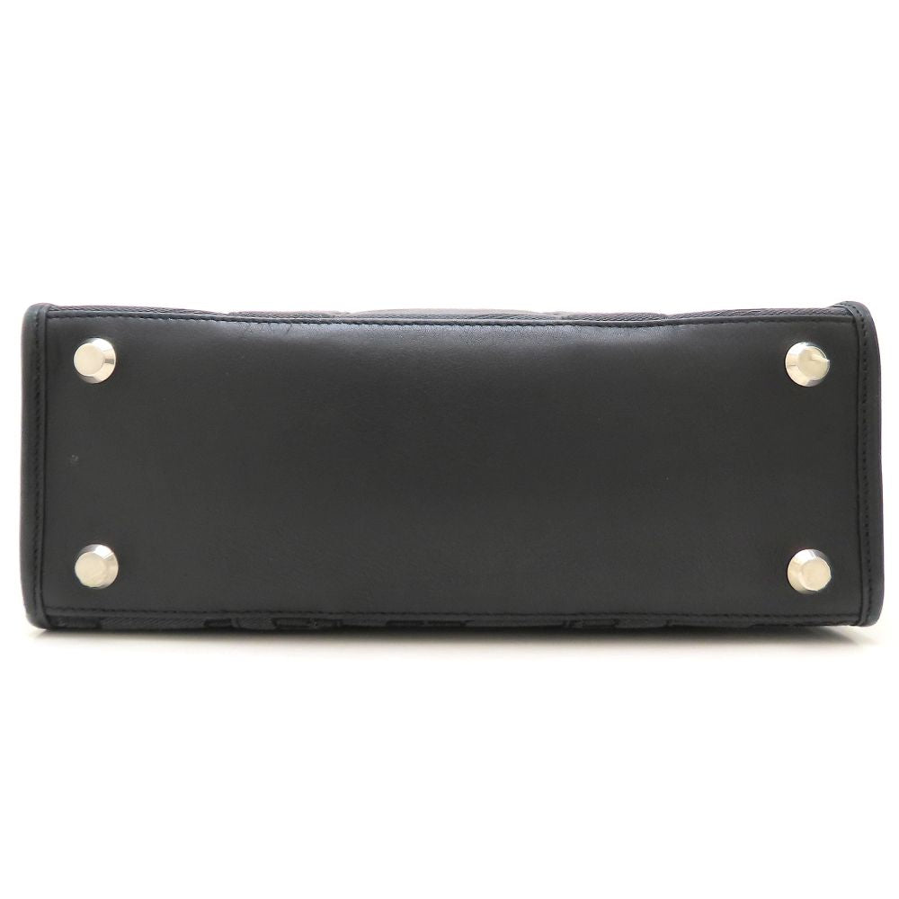 BALENCIAGA バレンシアガ ハードウェア 714187 トートバッグ キャンバスxレザー ブラック レディース/353326【中古】