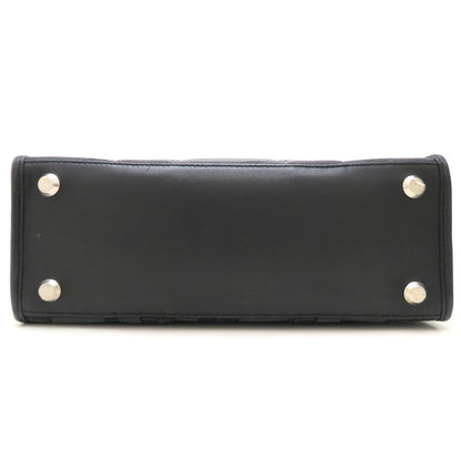 BALENCIAGA バレンシアガ ハードウェア 714187 トートバッグ キャンバスxレザー ブラック レディース/353326【中古】