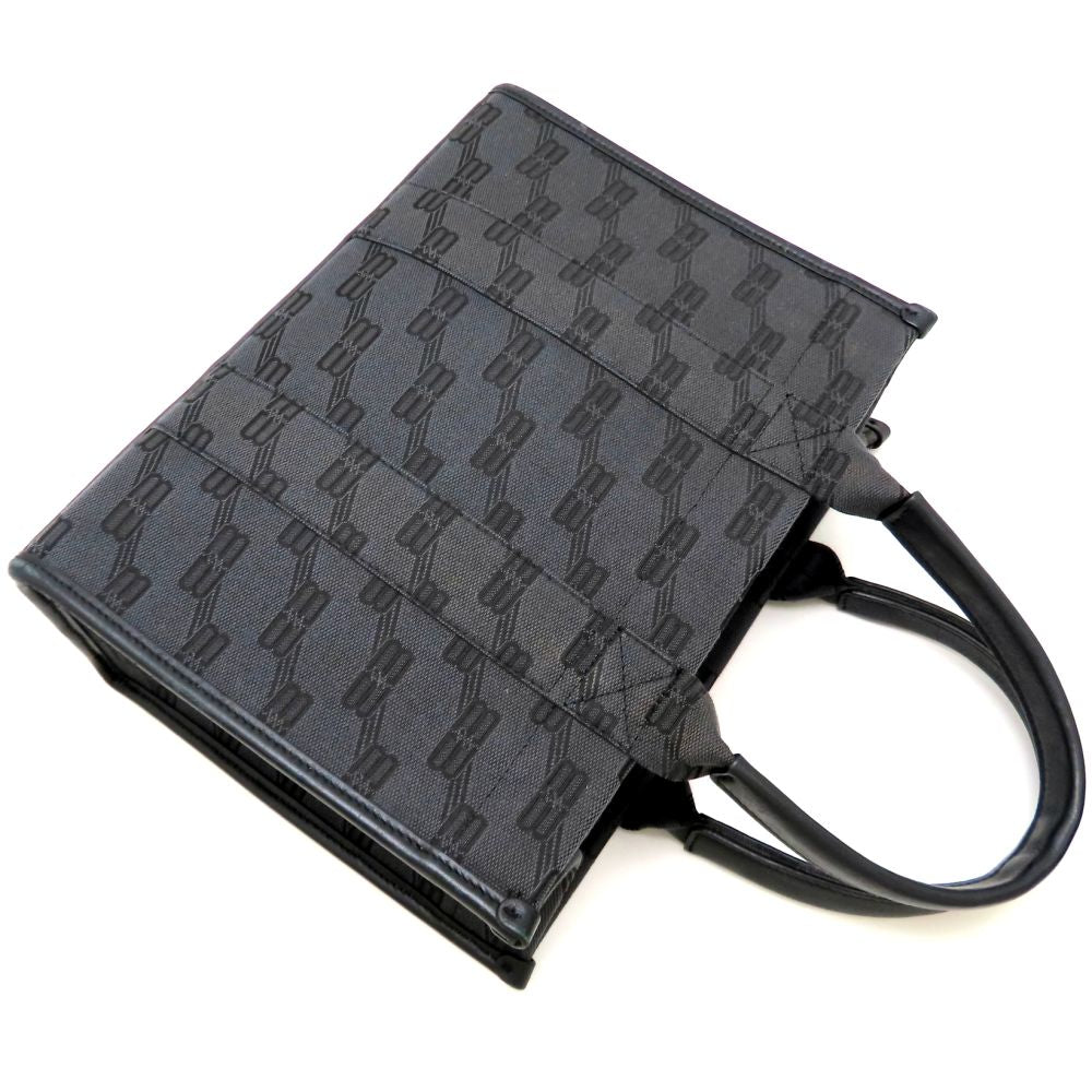 BALENCIAGA バレンシアガ ハードウェア 714187 トートバッグ キャンバスxレザー ブラック レディース/353326【中古】