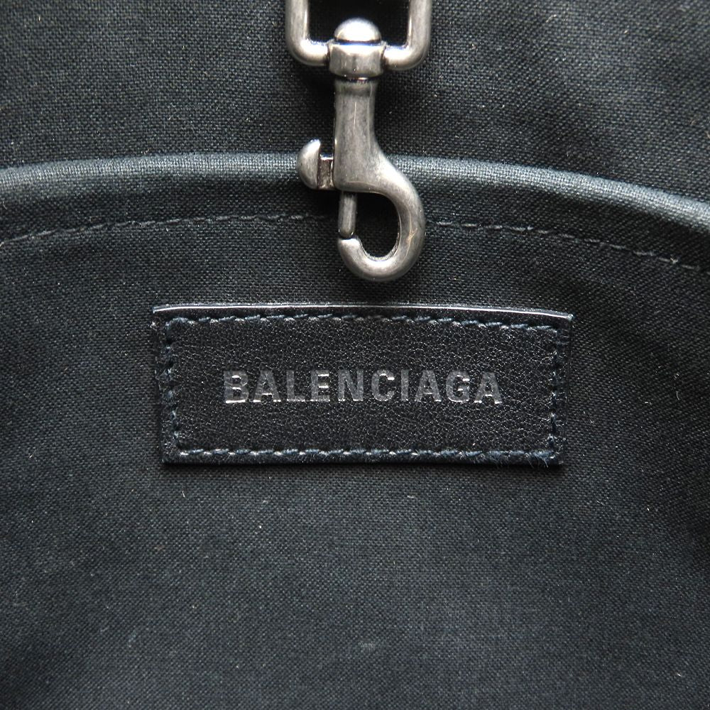 BALENCIAGA バレンシアガ ハードウェア 714187 トートバッグ キャンバスxレザー ブラック レディース/353326【中古】