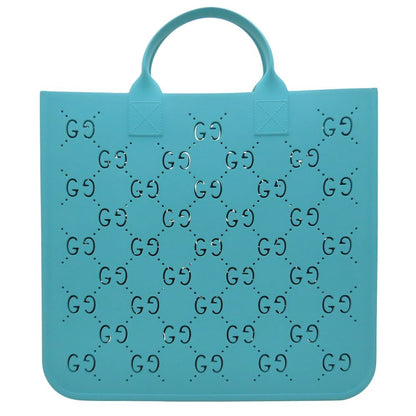 GUCCI グッチ GGスプリーム チルドレン 697365 トートバッグ ラバー ライトブルー レディース/353328【中古】