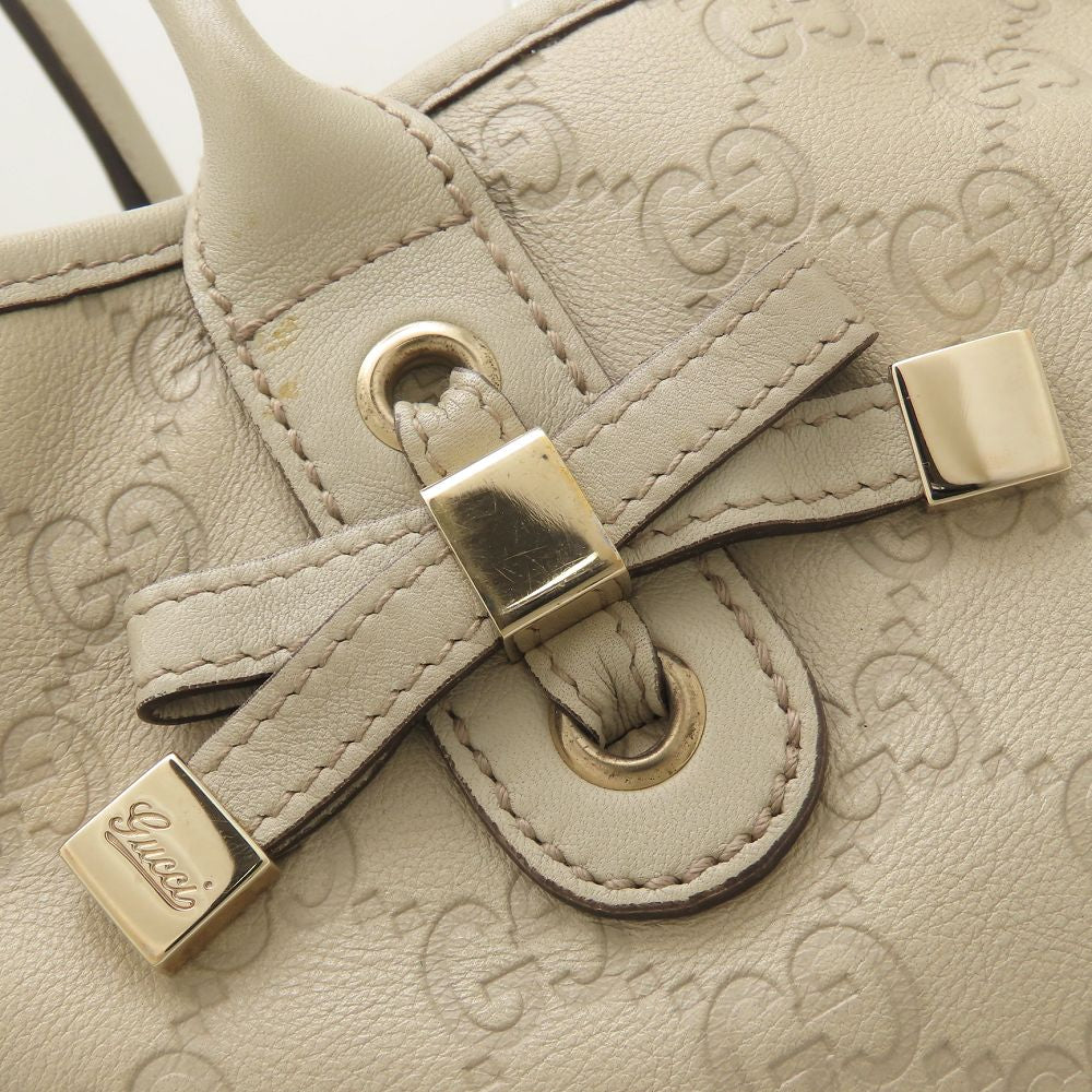 GUCCI グッチ プリンシー トート 163805 トートバッグ グッチシマ レザー アイボリー系 レディース/353329【中古】