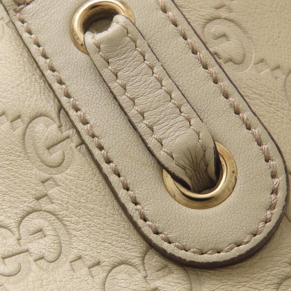 GUCCI グッチ プリンシー トート 163805 トートバッグ グッチシマ レザー アイボリー系 レディース/353329【中古】