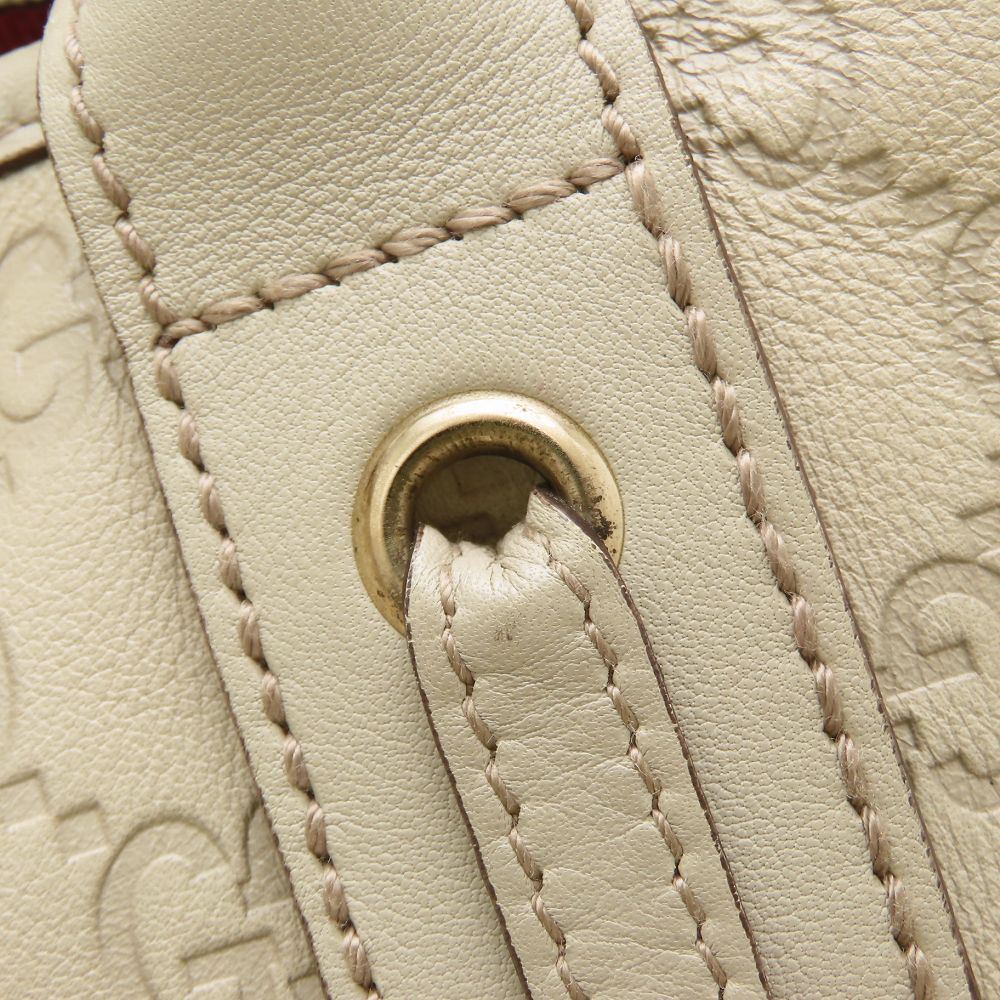 GUCCI グッチ プリンシー トート 163805 トートバッグ グッチシマ レザー アイボリー系 レディース/353329【中古】