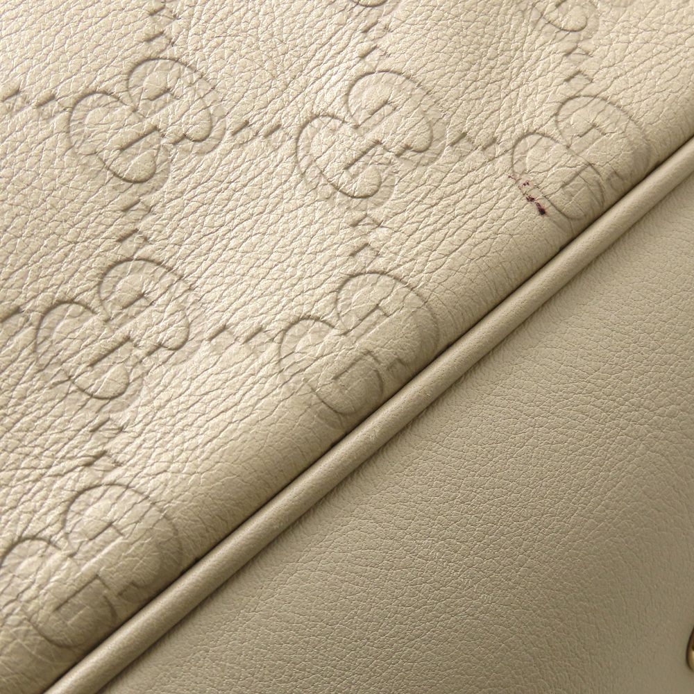 GUCCI グッチ プリンシー トート 163805 トートバッグ グッチシマ レザー アイボリー系 レディース/353329【中古】
