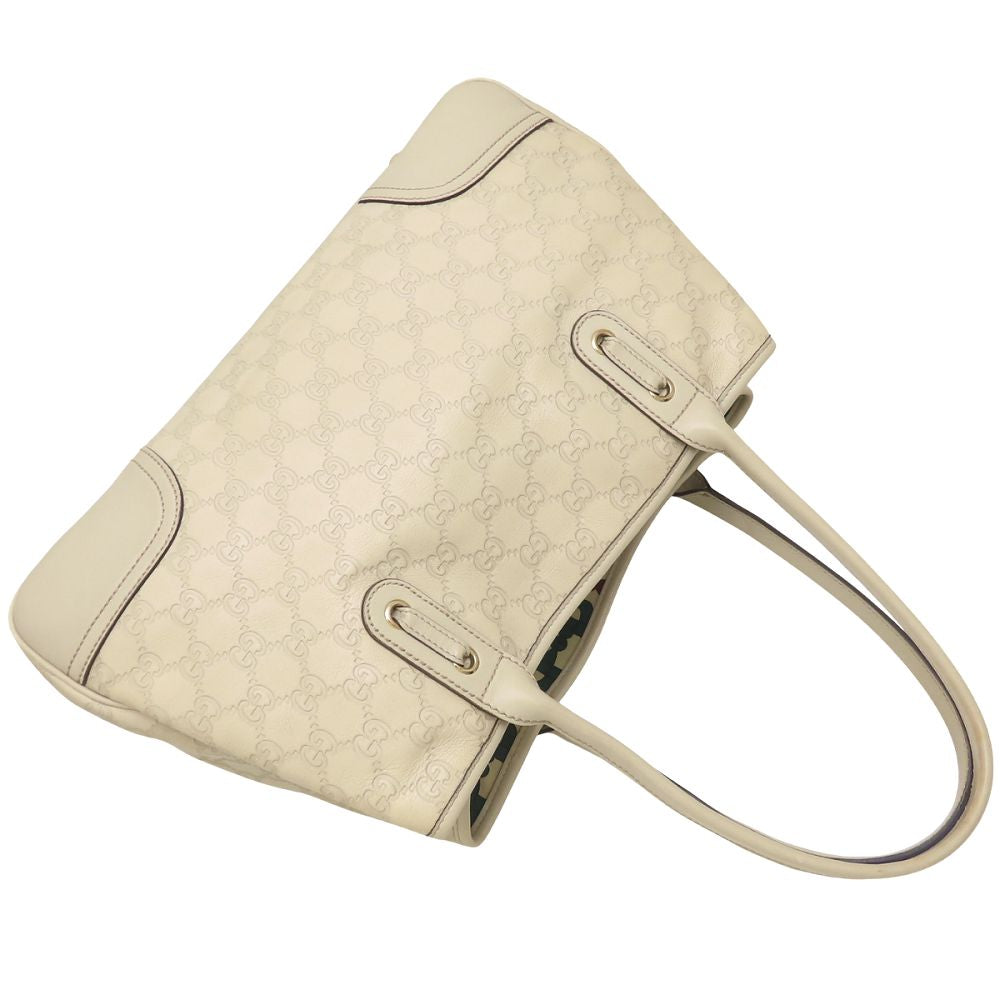 GUCCI グッチ プリンシー トート 163805 トートバッグ グッチシマ レザー アイボリー系 レディース/353329【中古】