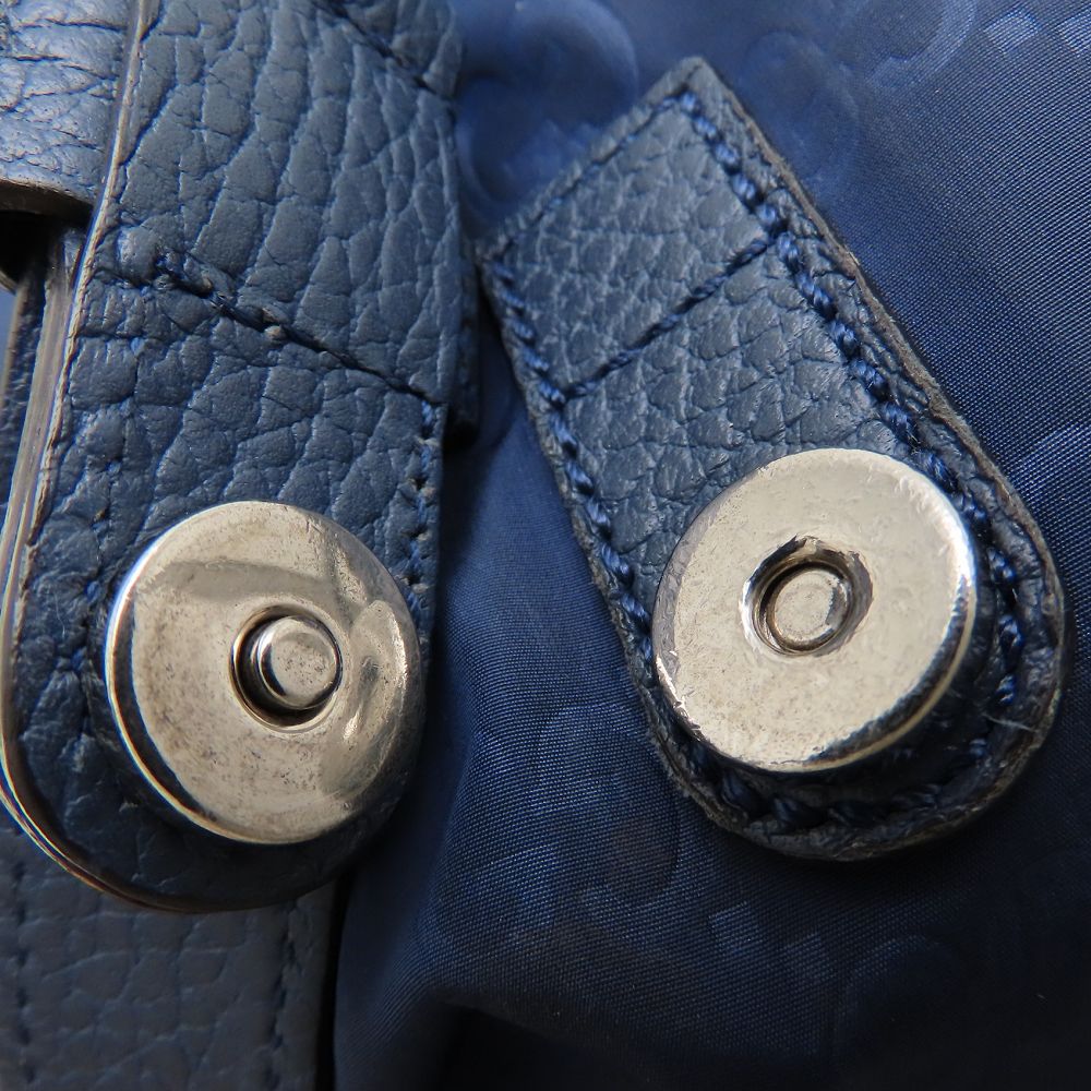 GUCCI グッチ GGスプリーム メッセンジャーバッグ 510335 ショルダーバッグ ナイロンxレザー ネイビー メンズ/353330【中古】