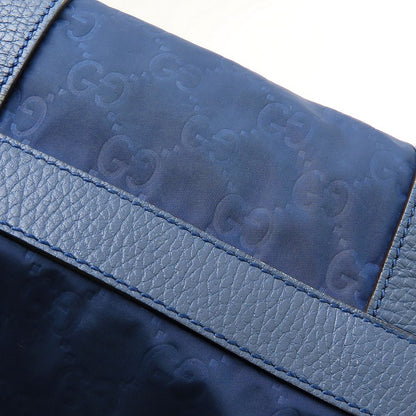 GUCCI グッチ GGスプリーム メッセンジャーバッグ 510335 ショルダーバッグ ナイロンxレザー ネイビー メンズ/353330【中古】