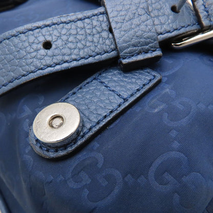 GUCCI グッチ GGスプリーム メッセンジャーバッグ 510335 ショルダーバッグ ナイロンxレザー ネイビー メンズ/353330【中古】