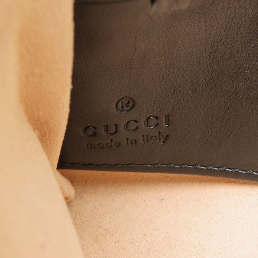 GUCCI グッチ GGマーモント 443447 チェーンウォレット ショルダーバッグ レザー ブラック レディース/353331【中古】