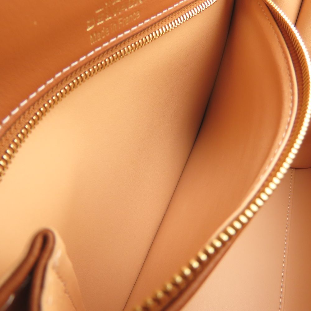 DELVAUX デルヴォー ブリヨンPM ハンドバッグ キャンバスxレザー ナチュラル タン レディース/353335【未使用】