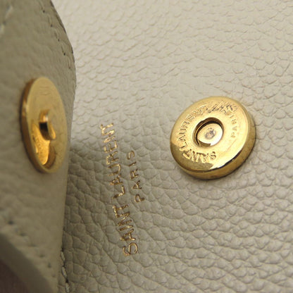YVES SAINT LAURENT イヴ サンローラン ダウンタウンベイビー 635346 2Way ハンドバッグ レザー アイボリー レディース/353336【中古】