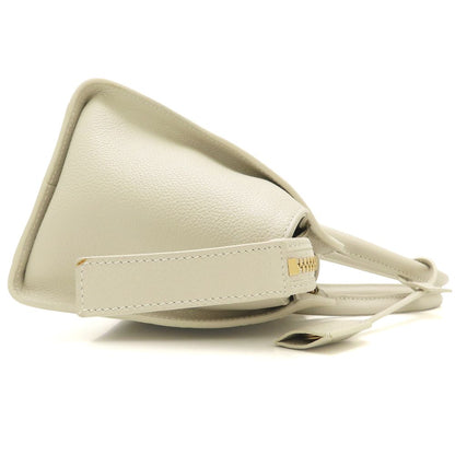 YVES SAINT LAURENT イヴ サンローラン ダウンタウンベイビー 635346 2Way ハンドバッグ レザー アイボリー レディース/353336【中古】