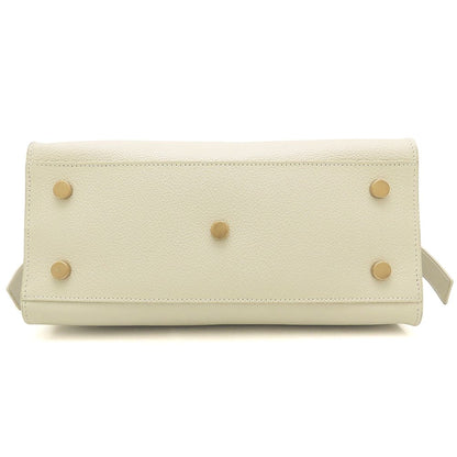 YVES SAINT LAURENT イヴ サンローラン ダウンタウンベイビー 635346 2Way ハンドバッグ レザー アイボリー レディース/353336【中古】