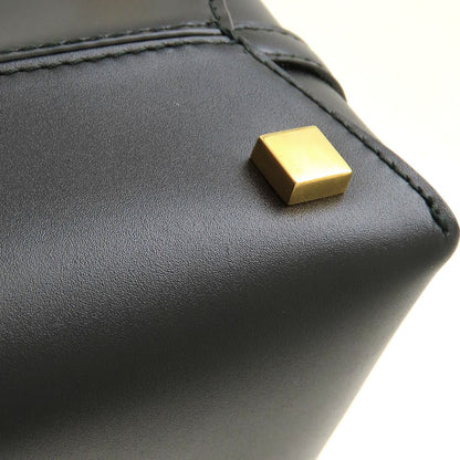 YVES SAINT LAURENT イヴ サンローラン LE 37 ミニ ショルダーバッグ BRS765870 2Way シャイニーレザー ブラック レディース/353337【中古】