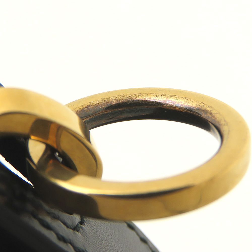 YVES SAINT LAURENT イヴ サンローラン LE 37 ミニ ショルダーバッグ BRS765870 2Way シャイニーレザー ブラック レディース/353337【中古】