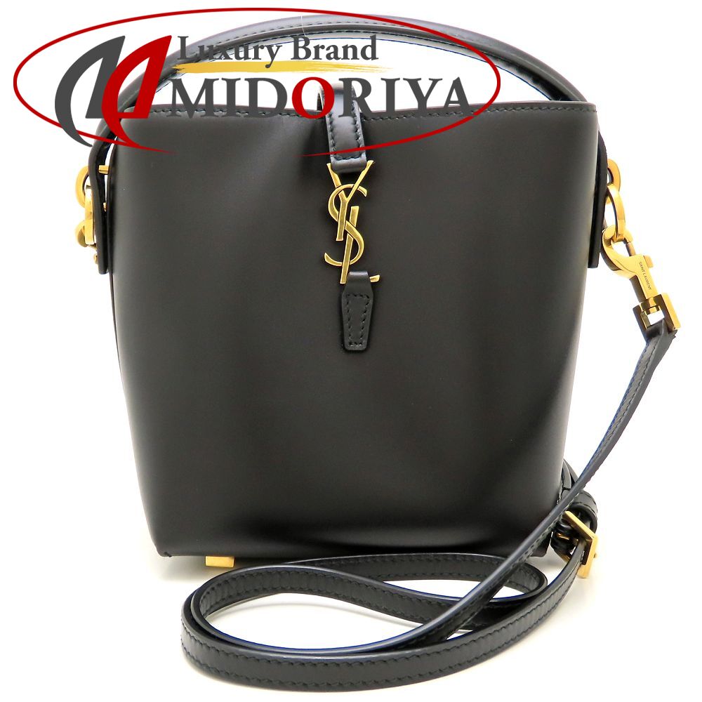 YVES SAINT LAURENT イヴ サンローラン LE 37 ミニ ショルダーバッグ BRS765870 2Way シャイニーレザー ブラック レディース/353337【中古】