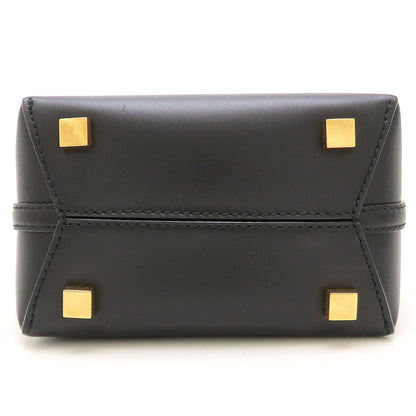 YVES SAINT LAURENT イヴ サンローラン LE 37 ミニ ショルダーバッグ BRS765870 2Way シャイニーレザー ブラック レディース/353337【中古】