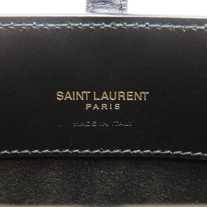 YVES SAINT LAURENT イヴ サンローラン LE 37 ミニ ショルダーバッグ BRS765870 2Way シャイニーレザー ブラック レディース/353337【中古】