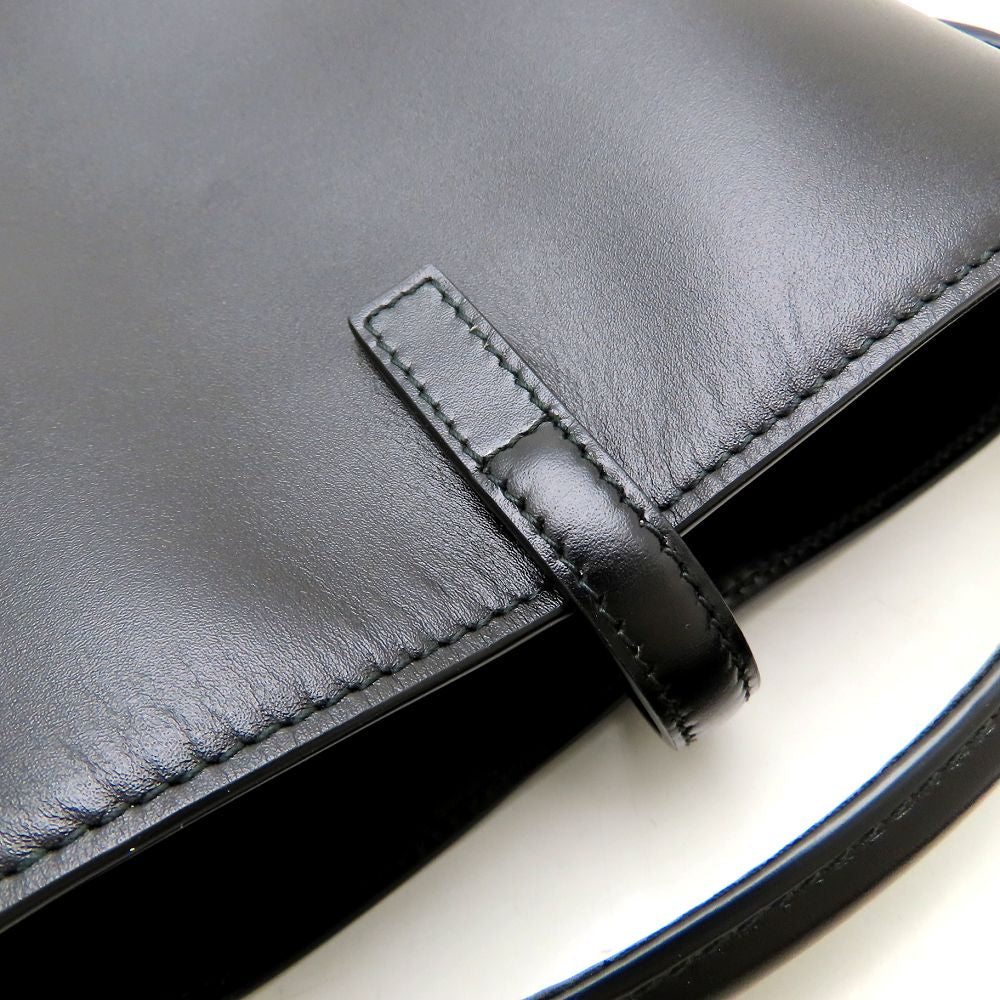 YVES SAINT LAURENT イヴ サンローラン LE 37 ミニ ショルダーバッグ BRS765870 2Way シャイニーレザー ブラック レディース/353337【中古】