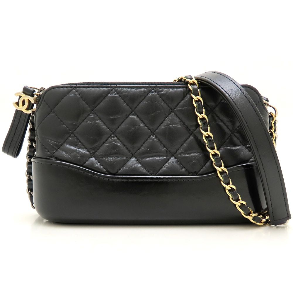 CHANEL シャネル ガブリエル ドゥ シャネル ヴィンテージカーフ チェーンウォレット A94505 ショルダーバッグ レザー ブラック レディース/353339【中古】