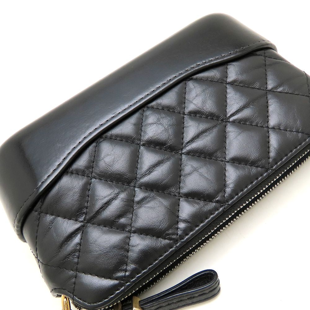 CHANEL シャネル ガブリエル ドゥ シャネル ヴィンテージカーフ チェーンウォレット A94505 ショルダーバッグ レザー ブラック レディース/353339【中古】