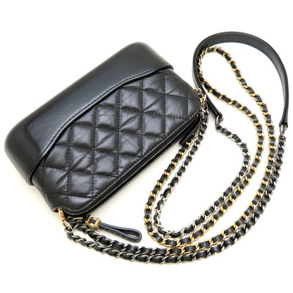 CHANEL シャネル ガブリエル ドゥ シャネル ヴィンテージカーフ チェーンウォレット A94505 ショルダーバッグ レザー ブラック レディース/353339【中古】