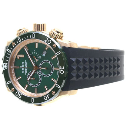 EDOX エドックス クロノオフショア1 クロノグラフ クォーツ 10221-37RV5-VIR5-S 限定【2021年購入】ステンレススチールxラバー メンズ /39848【中古】【腕時計】
