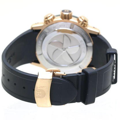EDOX エドックス クロノオフショア1 クロノグラフ クォーツ 10221-37RV5-VIR5-S 限定【2021年購入】ステンレススチールxラバー メンズ /39848【中古】【腕時計】