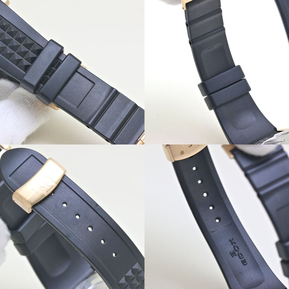 EDOX エドックス クロノオフショア1 クロノグラフ クォーツ 10221-37RV5-VIR5-S 限定【2021年購入】ステンレススチールxラバー メンズ /39848【中古】【腕時計】