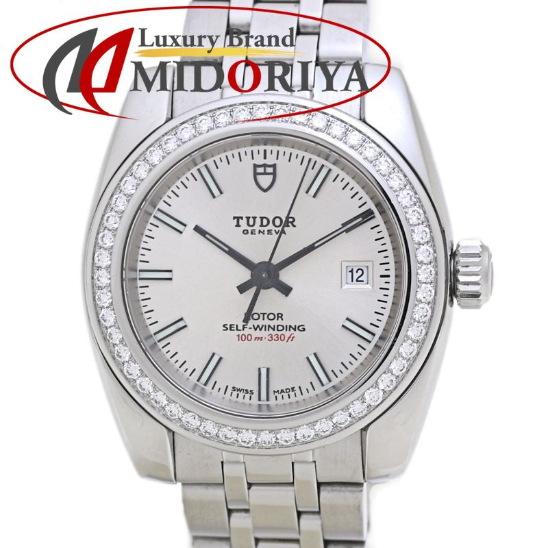 腕時計 レディース TUDOR チュードル クラシック コレクション ベゼルダイヤモンド M22020-0004【オーバーホール済/磨き済】ステンレススチール /40035【中古】
